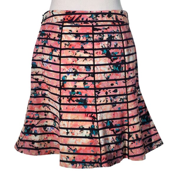 Banana Republic Bella Striped Floral Trumpet Skirt - Picture 3 of 6